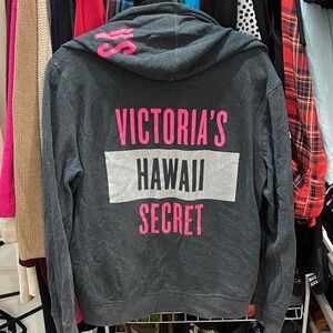 Victoria's Secret exclusive hawaii Charcoal Hoodie with rhinestones bling
